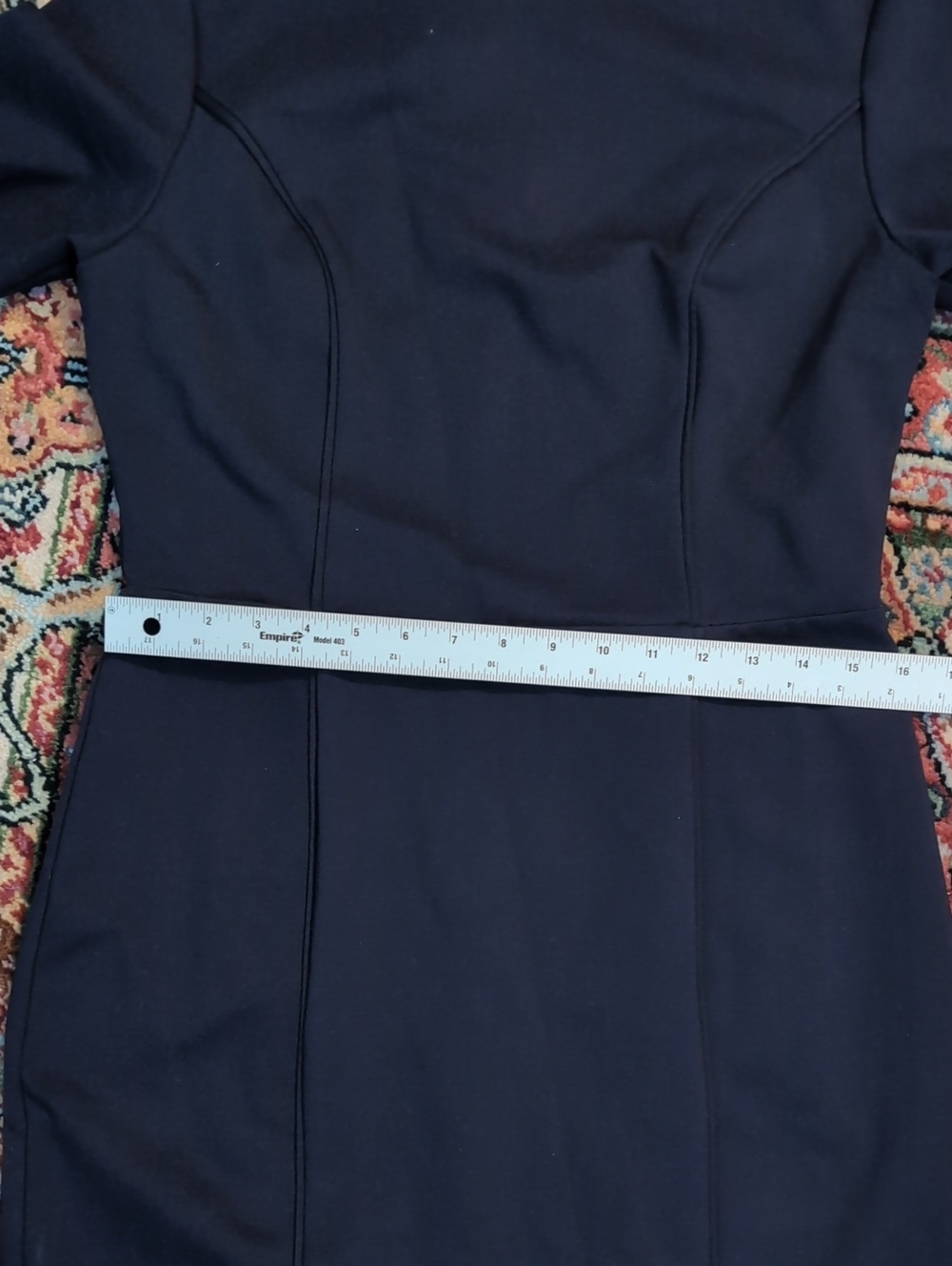 Brooks Brothers Dark Navy Short-Sleeve Midi Sheath Dress - Picture 6 of 7